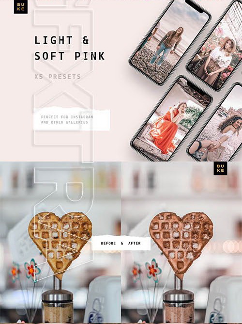 LR1892 CreativeMarket - BUKE Morning Cream 5 Pastel Creamy Mobile ACR 3865266 B