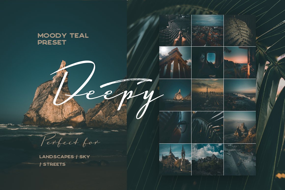 LR1906 CreativeMarket - Deepy Moody Teal ACR 3564962 A