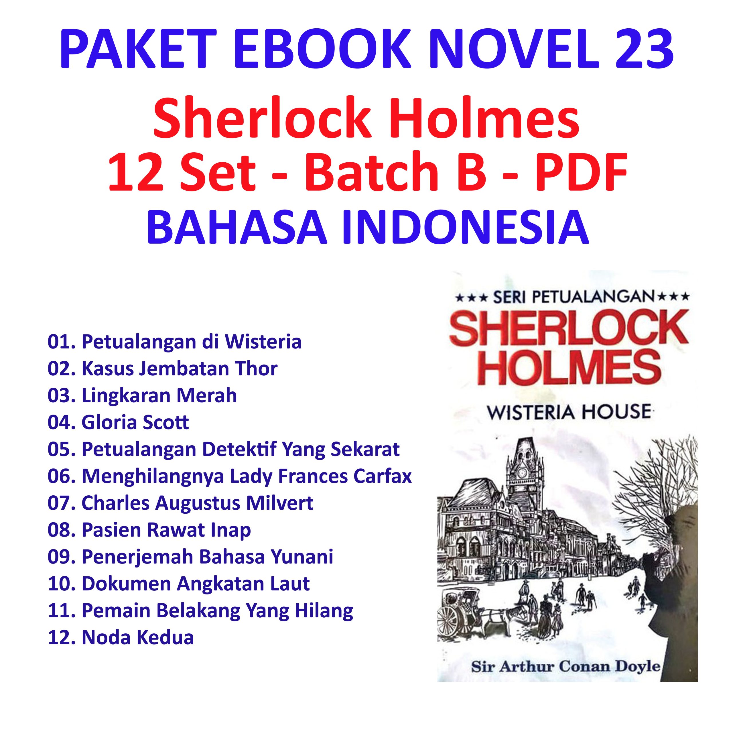 Paket Novel 23 Sherlock Holmes 12 Set Batch B Bahasa Indonesia PDF