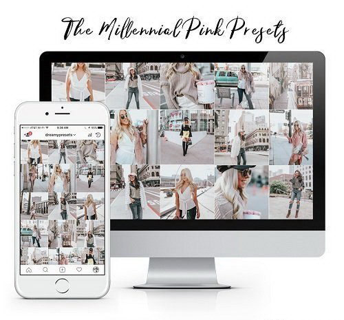 LR2692 Dreamy Presets - The Millennial Pink Preset Pack A