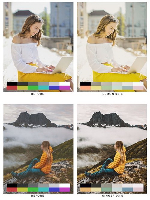 LR2750 CreativeMarket - 50 Tumeric Yellow Presets Mobile ACR LUTs 4834012 B