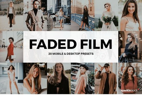 LR2813 20 Faded Film Presets Mobile ACR LUTs A