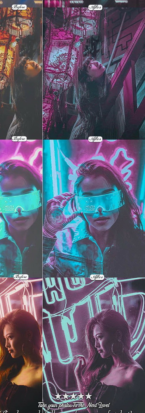 LR2818 GraphicRiver - Neon Lights Blogger Mobile ACR 26307958