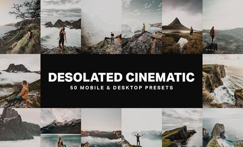LR2845 50 Desolated Cinematic Presets Mobile ACR LUTs A