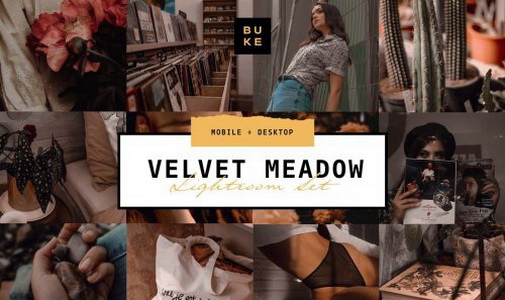 LR3210 CreativeMarket - BUKE 4 VELVET MEADOW Moody Aesthetic Mobile Desktop ACR 4944488 A