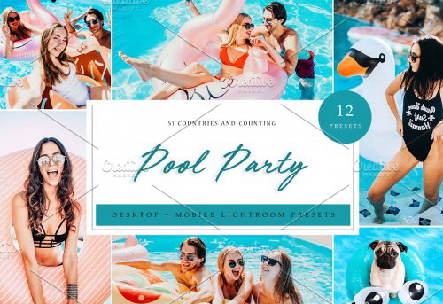 LR3362 CreativeMarket - Pool Party Theme Mobile Desktop ACR 5039572 A