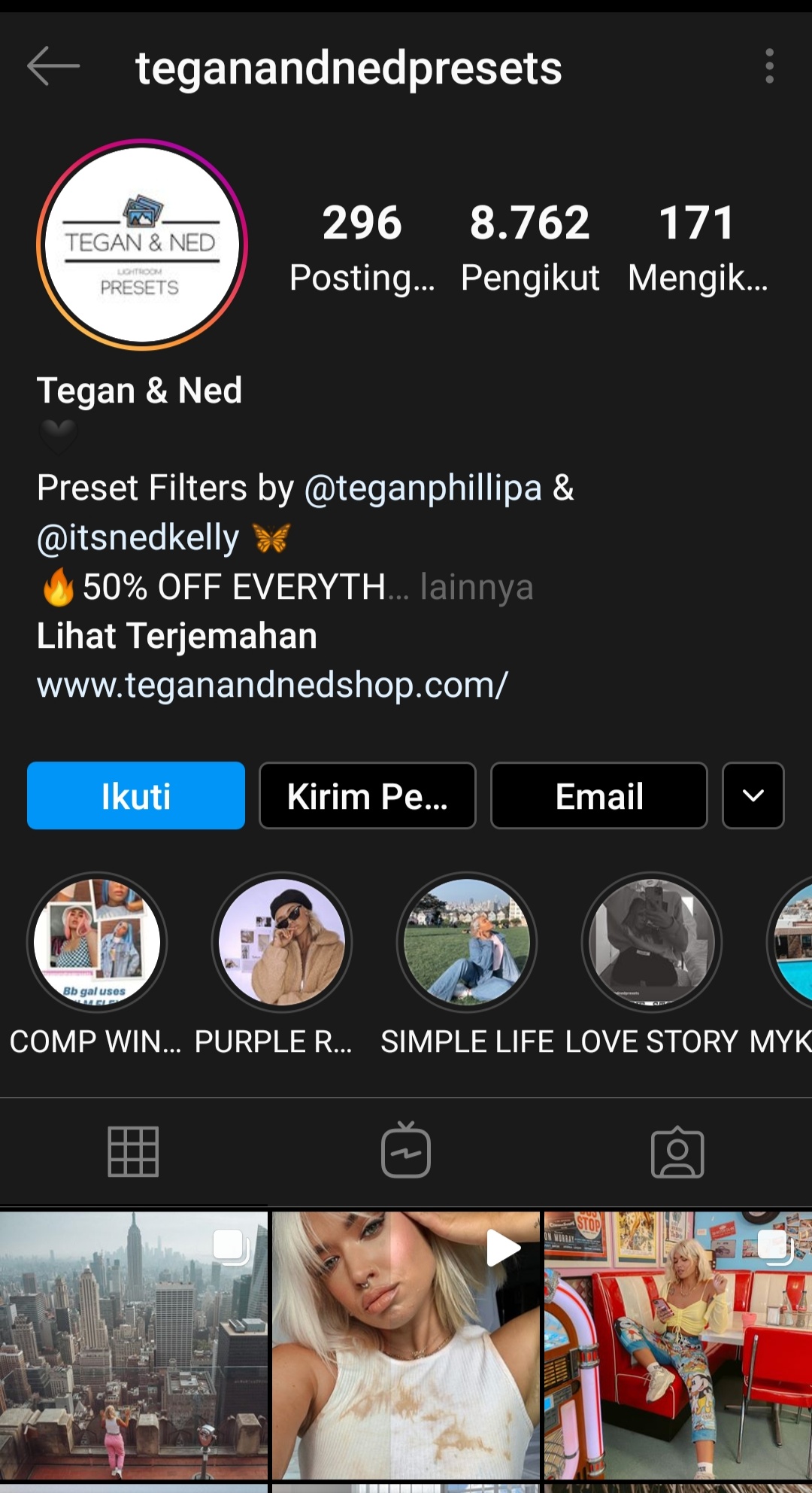LR3507 Tegan & Ned @teganandned Love Story Mykonos Mood Bundle Presets Mobile 65rb
