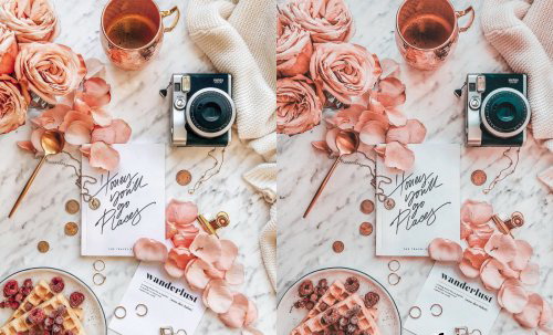 LR3824 Flat Lay Product Photography Presets Mobile ACR C