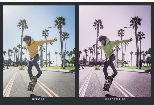 LR3829 CreativeMarket - 20 Purple & Green Presets Mobile ACR LUTs 5234342 B