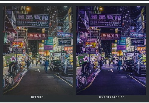 LR3829 CreativeMarket - 20 Purple & Green Presets Mobile ACR LUTs 5234342 C