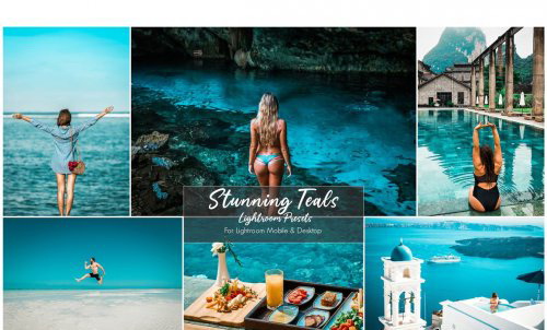 LR3881 CreativeMarket - Stunning Teals Presets Mobile ACR 5203593 A