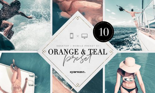 LR3882 SyncWave Orange & Teal Presets Mobile Desktop 5251801 A