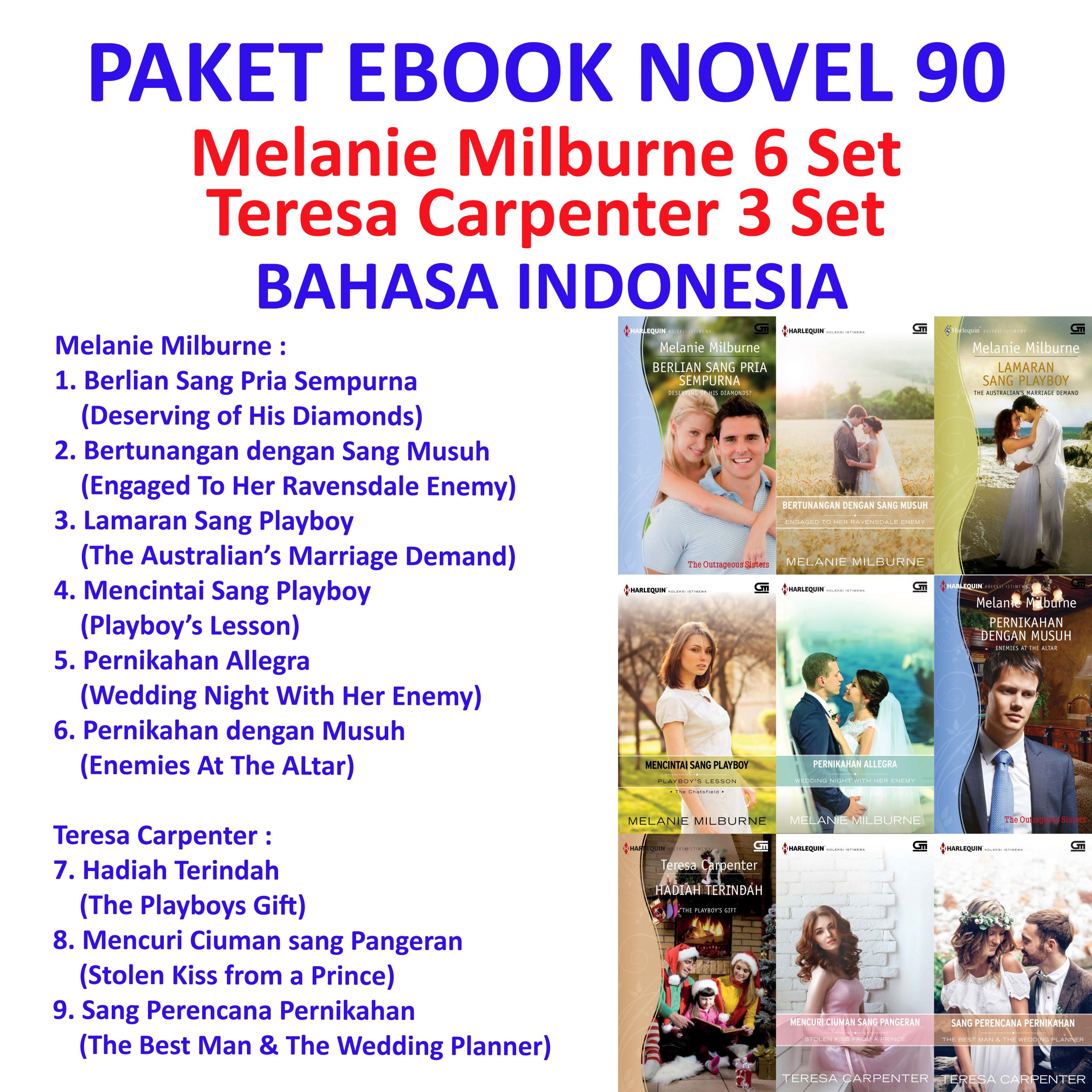Paket Novel 90 Melanie Milburne 6 Set - Teresa Carpenter 3 Set INDONESIA 125RB