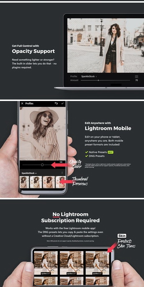 LR3919 20 Creme Presets Mobile ACR LUTs
