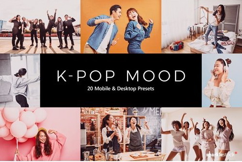 LR4121 SparkleStock - 20 K-Pop Mood Presets Mobile ACR LUTs A
