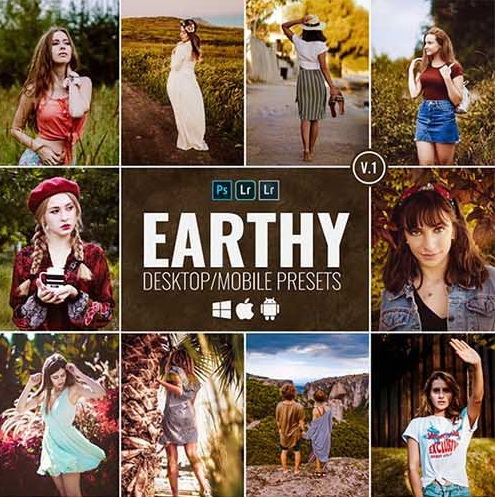 LR4210 Straightdesign - 10 Earthy V1 Presets Mobile Desktop ACR 28332406 A