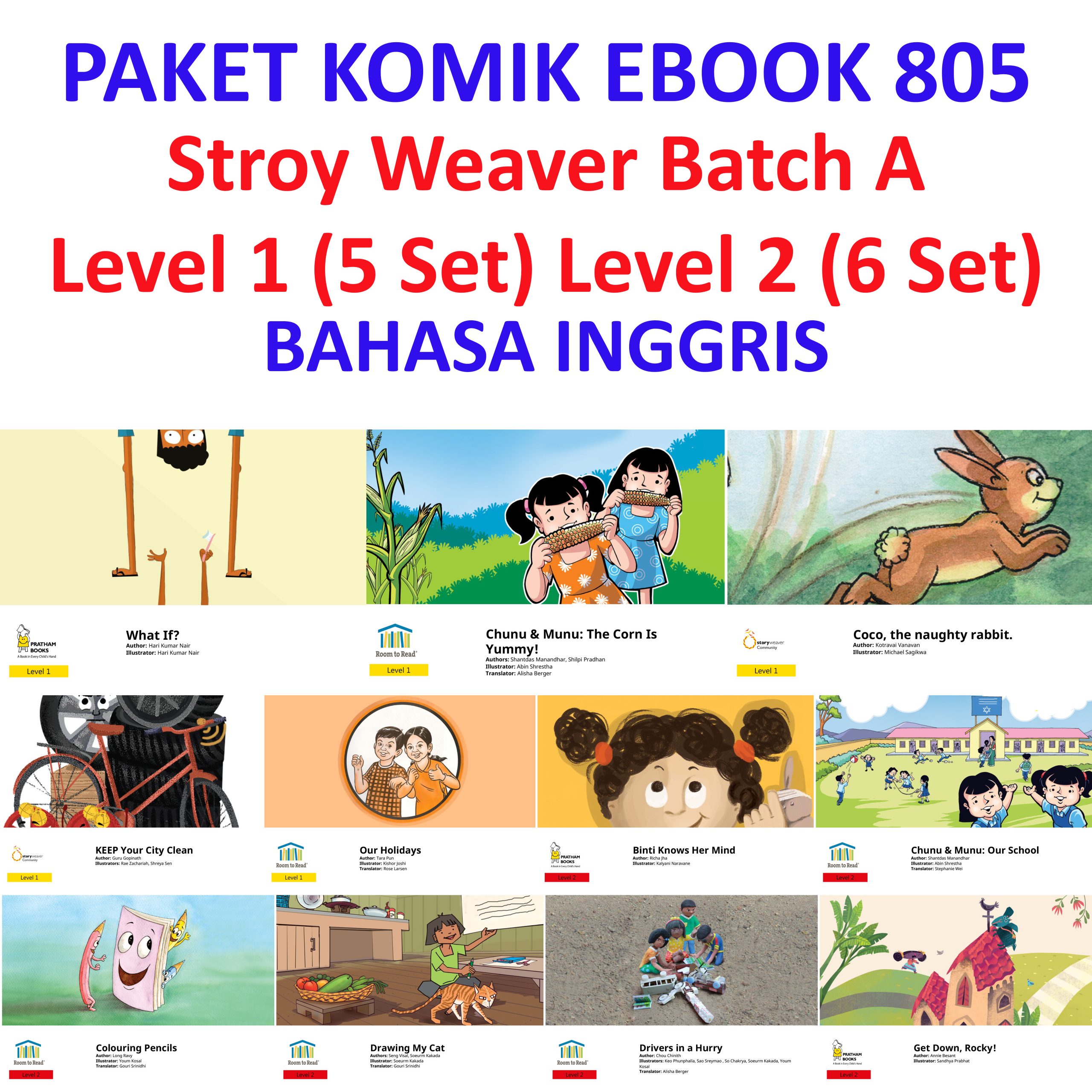 Ebook Komik 805 Stroy Weaver Batch A Level 1 (4 Set) Level 2 (6 Set)